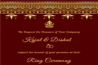 Use Engagement Ring Ceremony Invitation Template