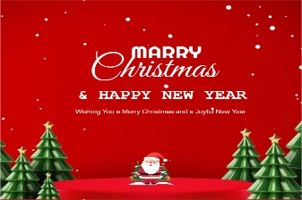 Use Happy Christmas & New Year Wishes Template